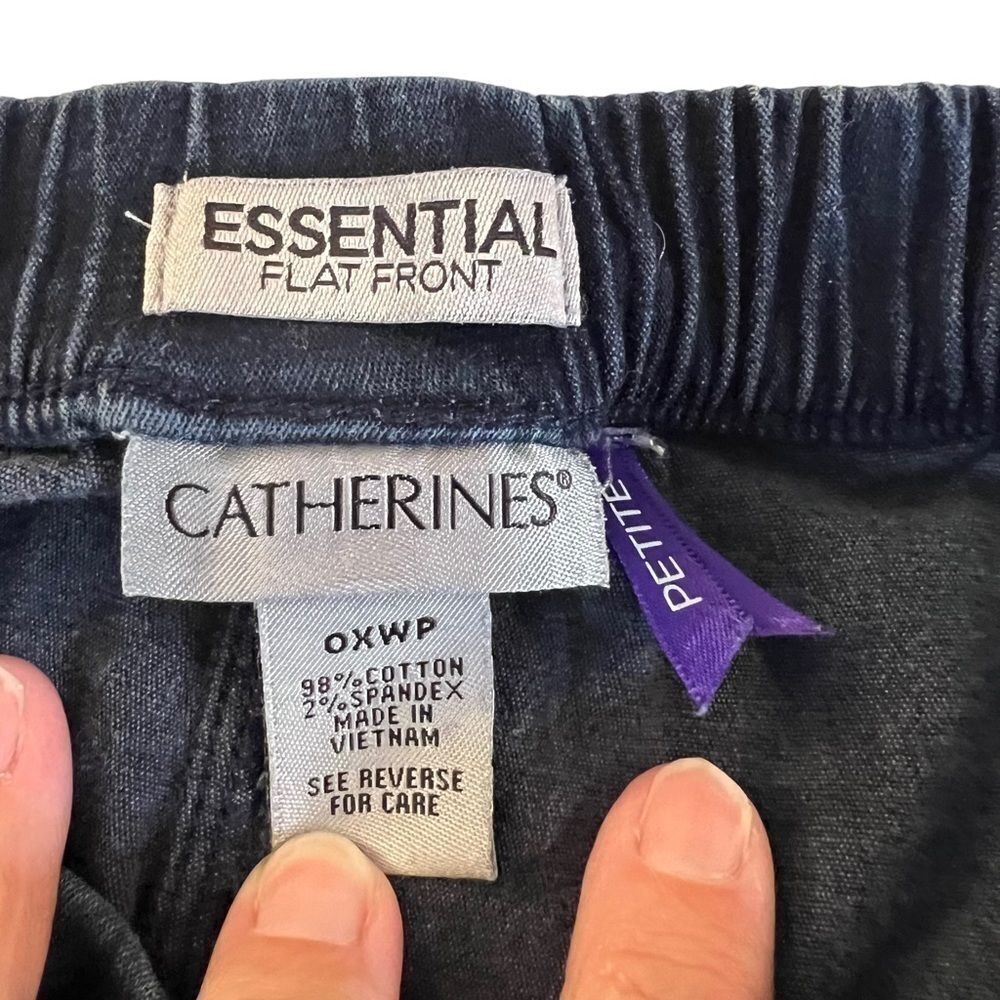 Catherine's Essential Flat Front Stretch Blue Den… - image 2